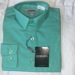Brand new boys size 4T mint green dress shirt.